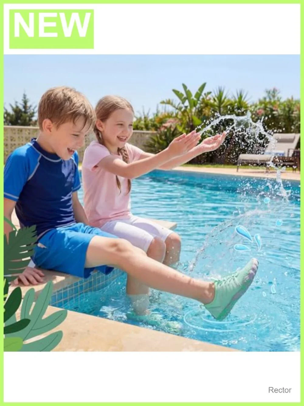 Kids Water Shoes TPU Side Support Barefoot Quick-Dry Adjustable